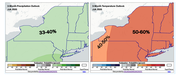 3-month precipitation and temperature outlook