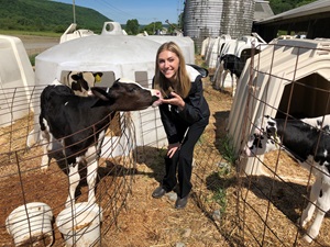 Faith Clancy visits a dairy farm.