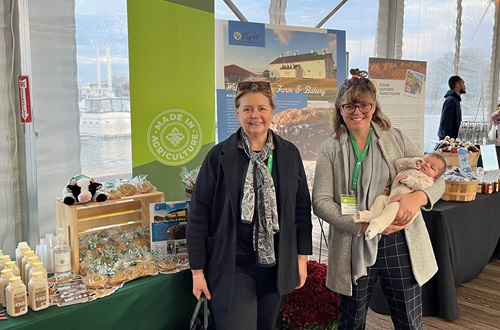 Three female generations from Wright's Dairy at the Farm Credit Fly-in Marketplace Reception