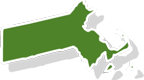 State of Massachusetts green outline 