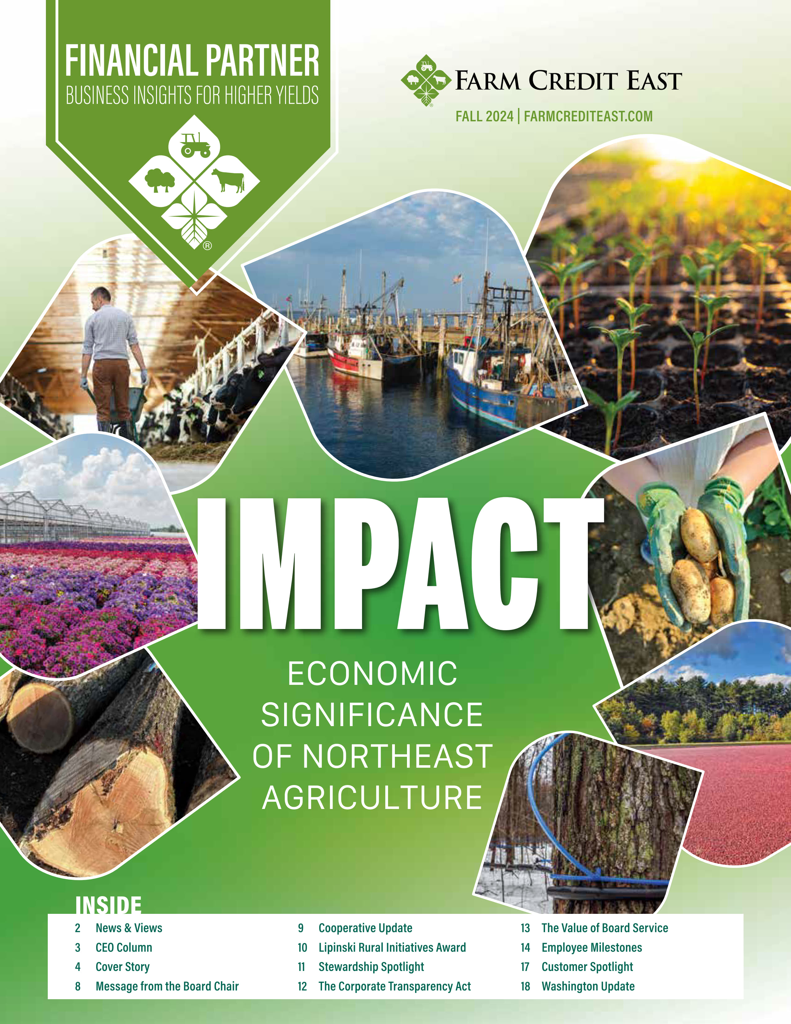 Fall 2024 Financial Partner Magazine cover image - Impact: Economic Significance of Northeast Agriculture