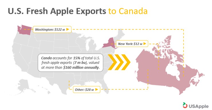 US Fresh Apple Exports to Canada